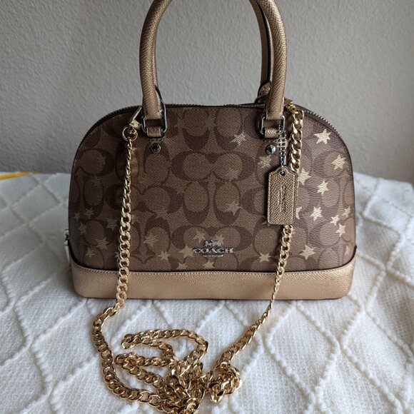COACH MINI SIERRA SATCHEL IN SIGNATURE CANVAS WITH POP STAR PRINT - Picture 8 of 13